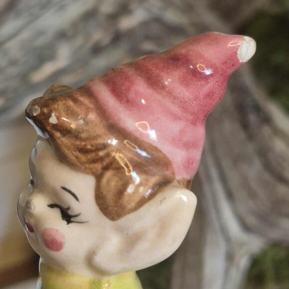 Vintage Pixie Elf & Wheelbarrow Planter - Picture 9 of 9